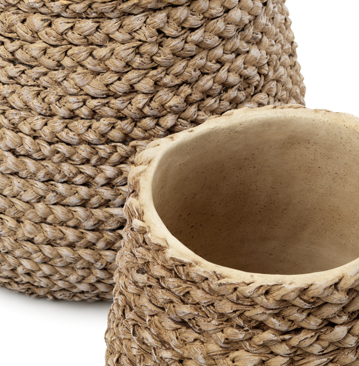 The Fake Braided Planter - Natural - M