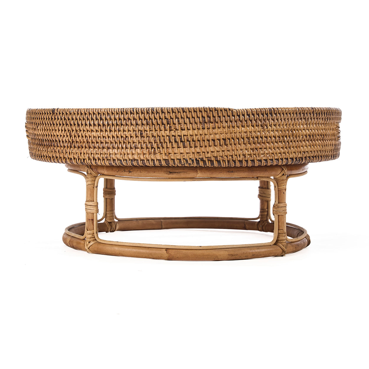 The Rattan Rise Tray - Natural Brown