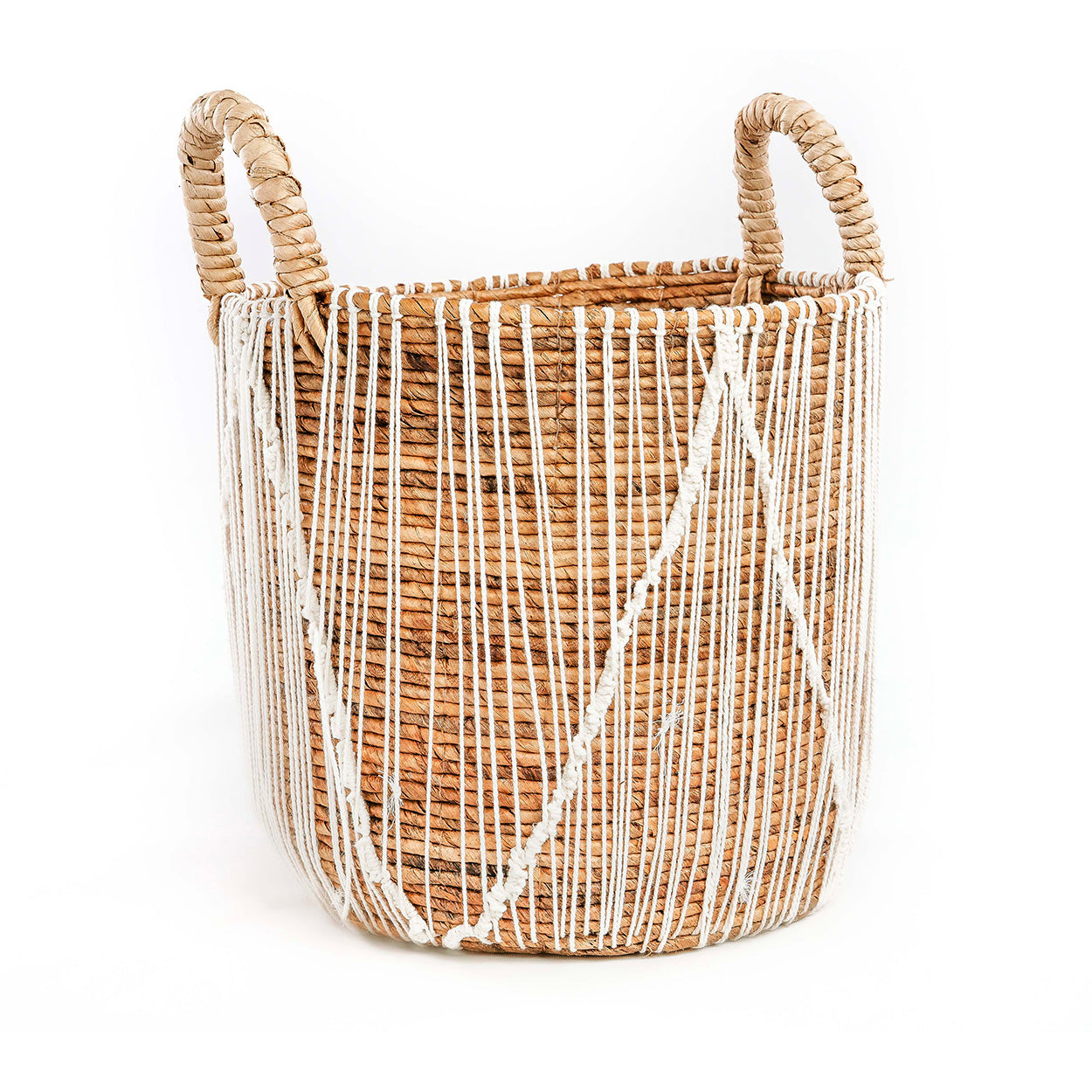 The Straight Stitched Macrame Basket - L