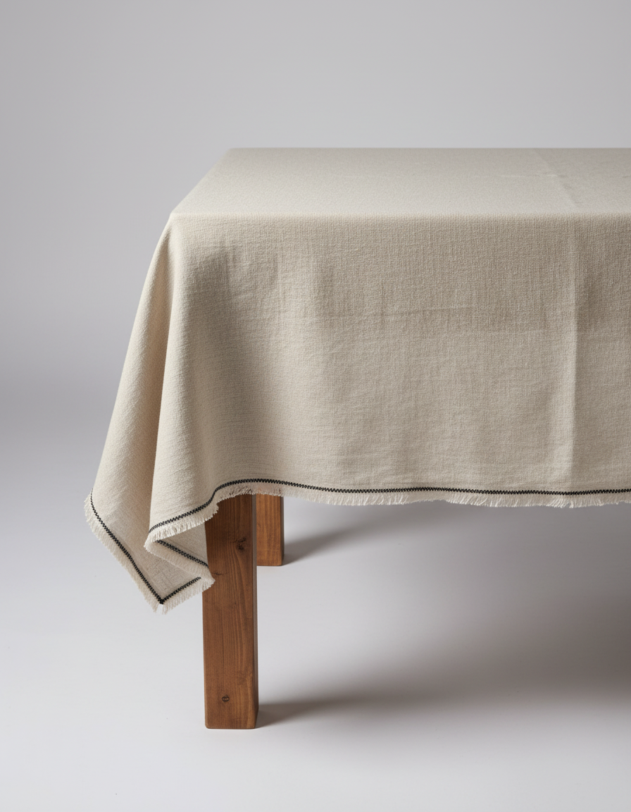 The Tuscany Tablecloth - Natural Black - 150x300