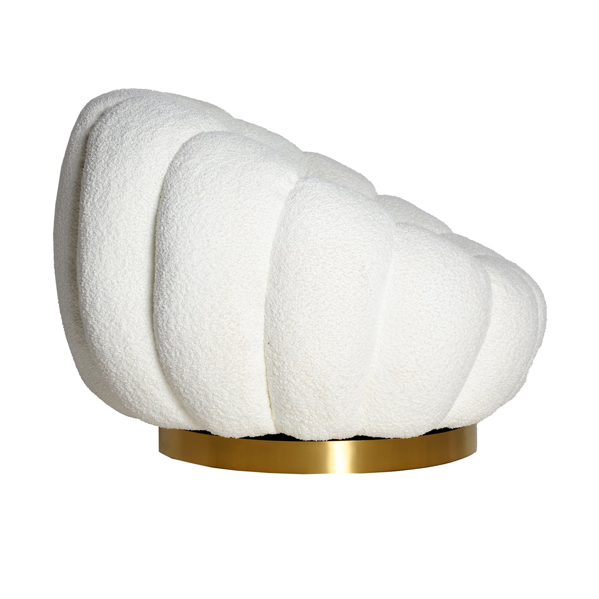 BOUCLÉ CREST ROTATIVE ARMCHAIR - ramustudio