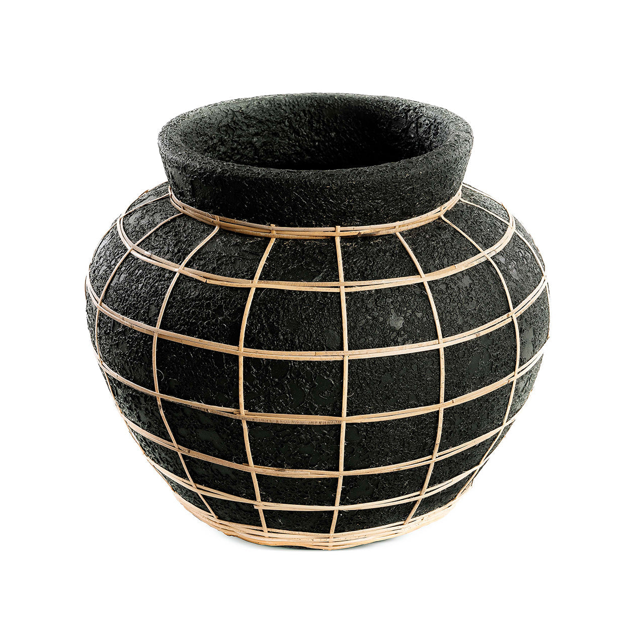 The Belly Vase - Black Natural - L