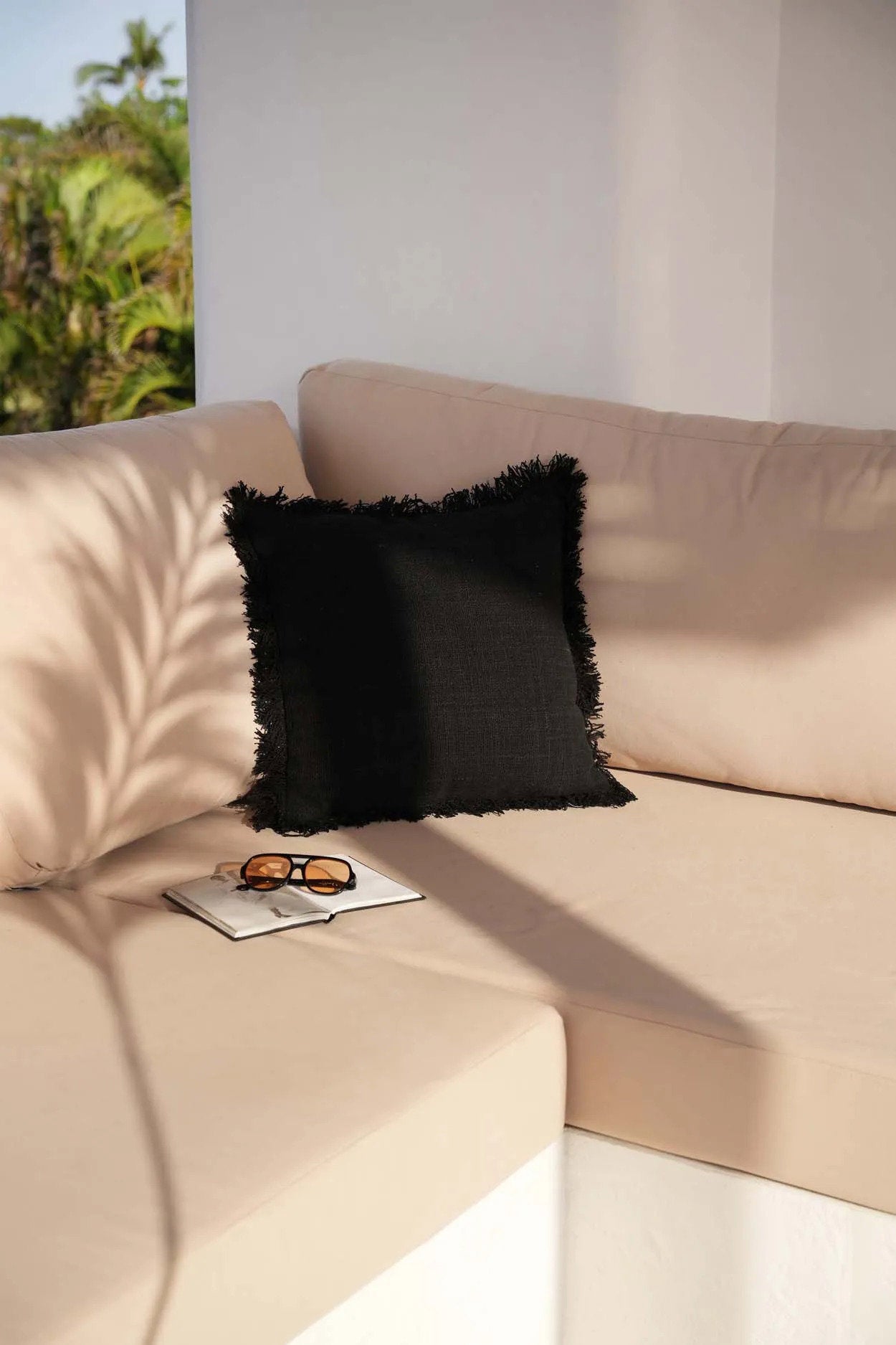 The Full Moon Cushion Cover - Black
